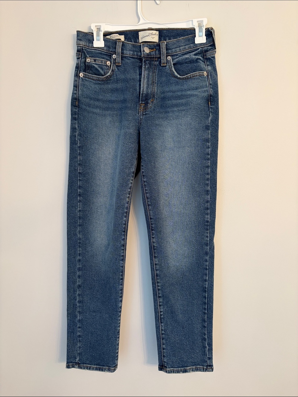 Universal Thread Women's Mid Rise 80s Slim Jeans - Dark Blue Wash Size 4
